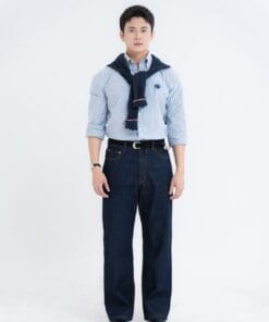 Quần jeans xanh đậm Straight Fit